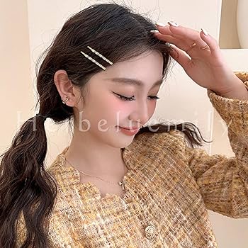 Amazon | [Herbeluemily] ヘアピン ビジュー ヘアクリップ 前髪